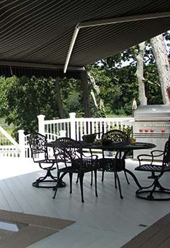 Motorized Retractable Awnings Above Patio San Rafael