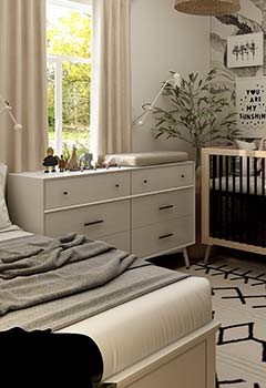 Somfy Motorized Drapery For Baby’s Bedroom Larkspur